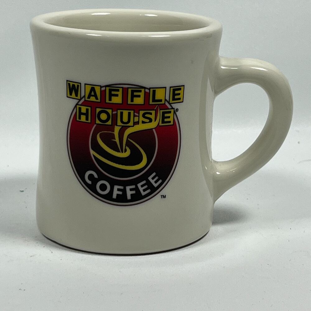 WAFFLE HOUSE Coffee Mug TUXTON 8 oz Thick Ceramic Dinner Style White
